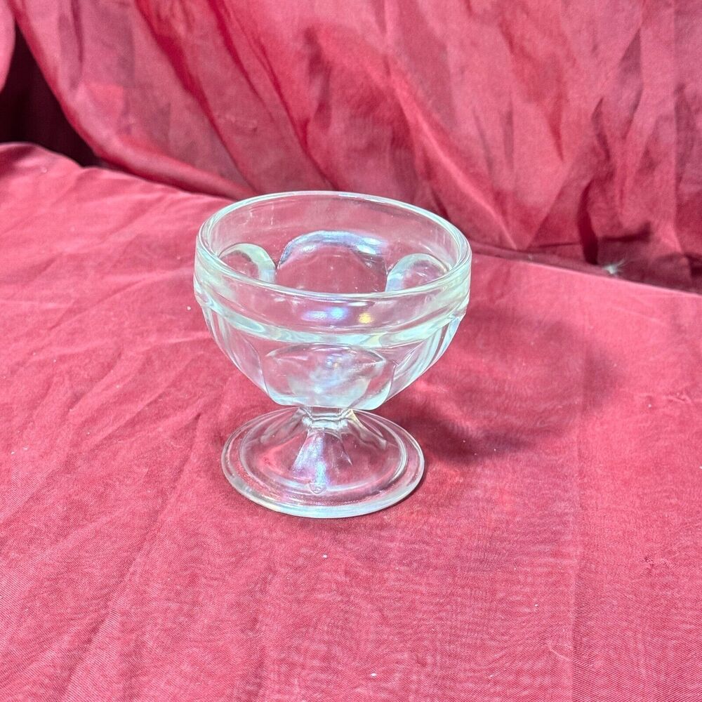 Antique Federal Glass Co. 3" Sherbet Dessert Cup Bowl Footed